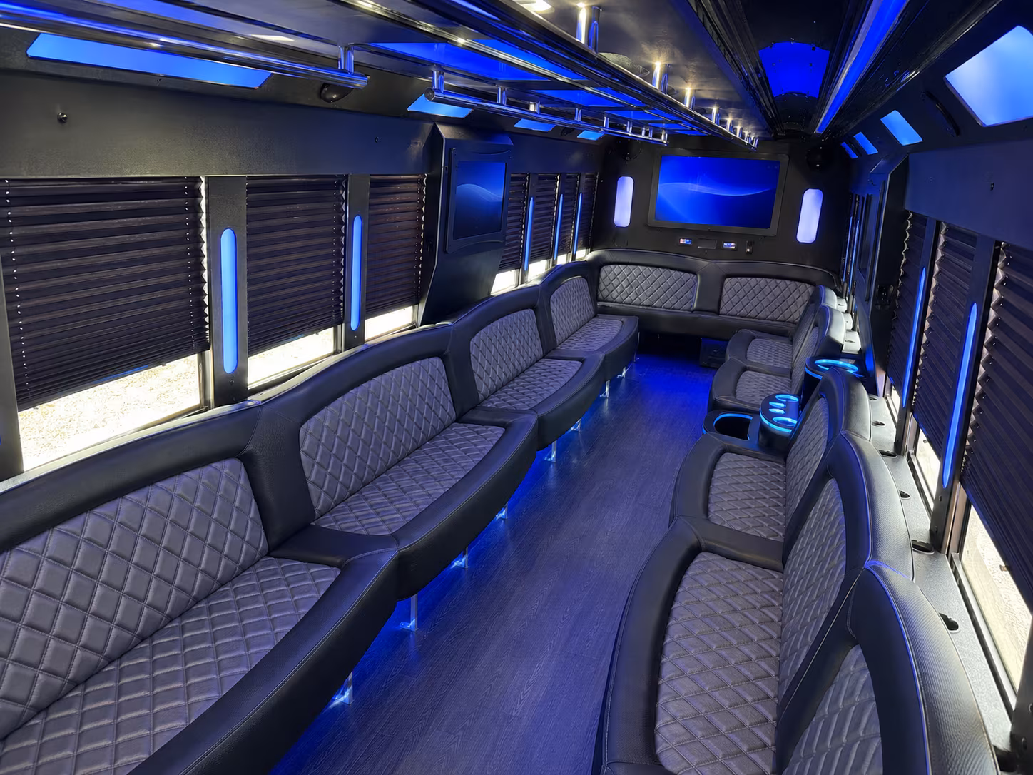 15 Passenger Party Bus Interior