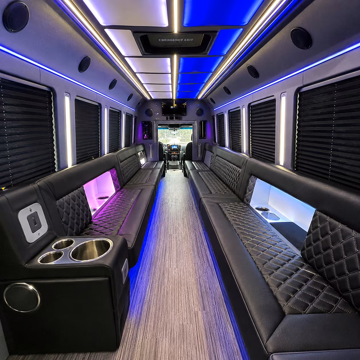 Oklahoma City Bachelor & Bachelorette Transportation party bus interior