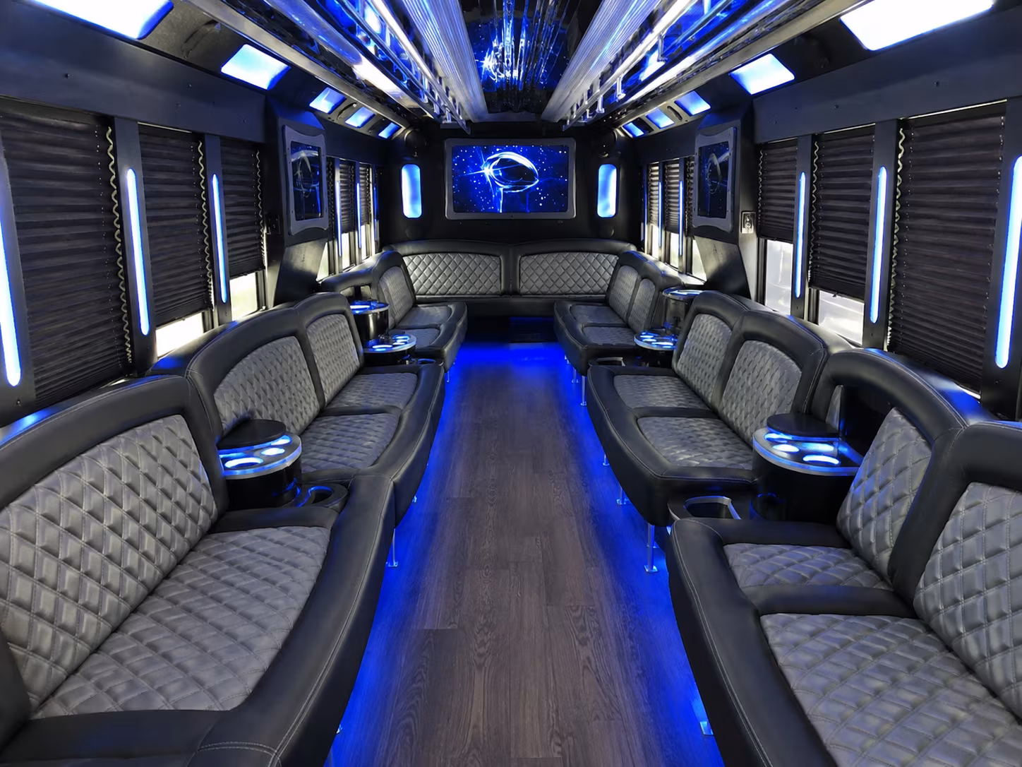 Oklahoma City Birthday, Sweet 16, & Quinceañera Transportation party bus exterior