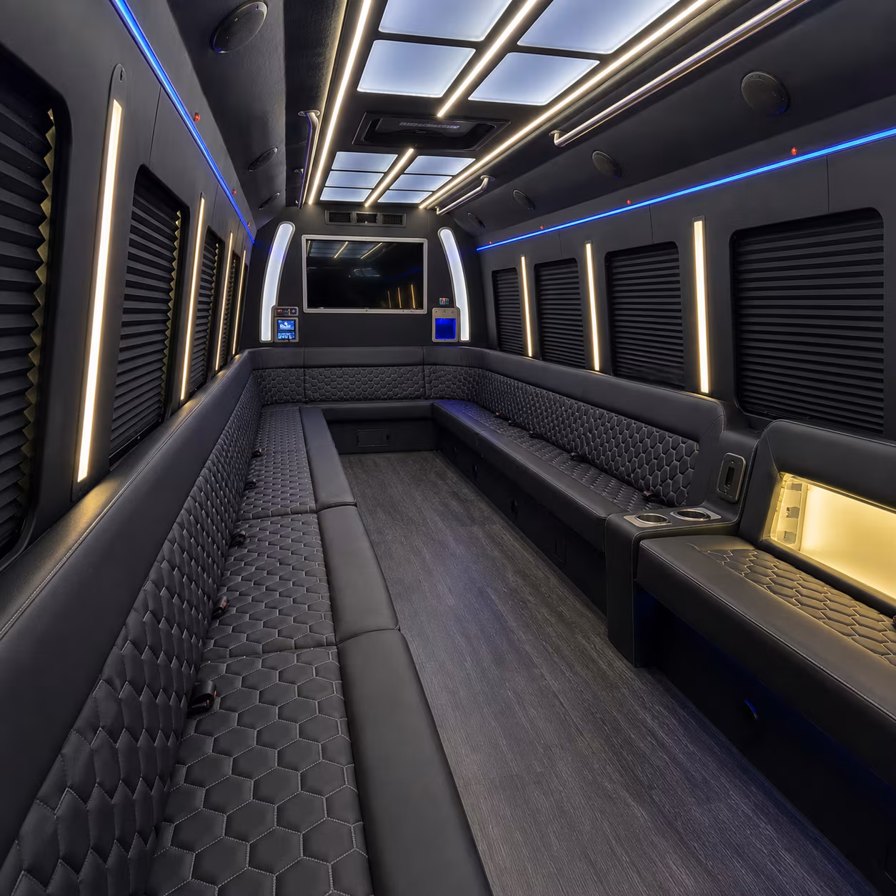 Oklahoma City Birthday, Sweet 16, & Quinceañera Transportation party bus exterior
