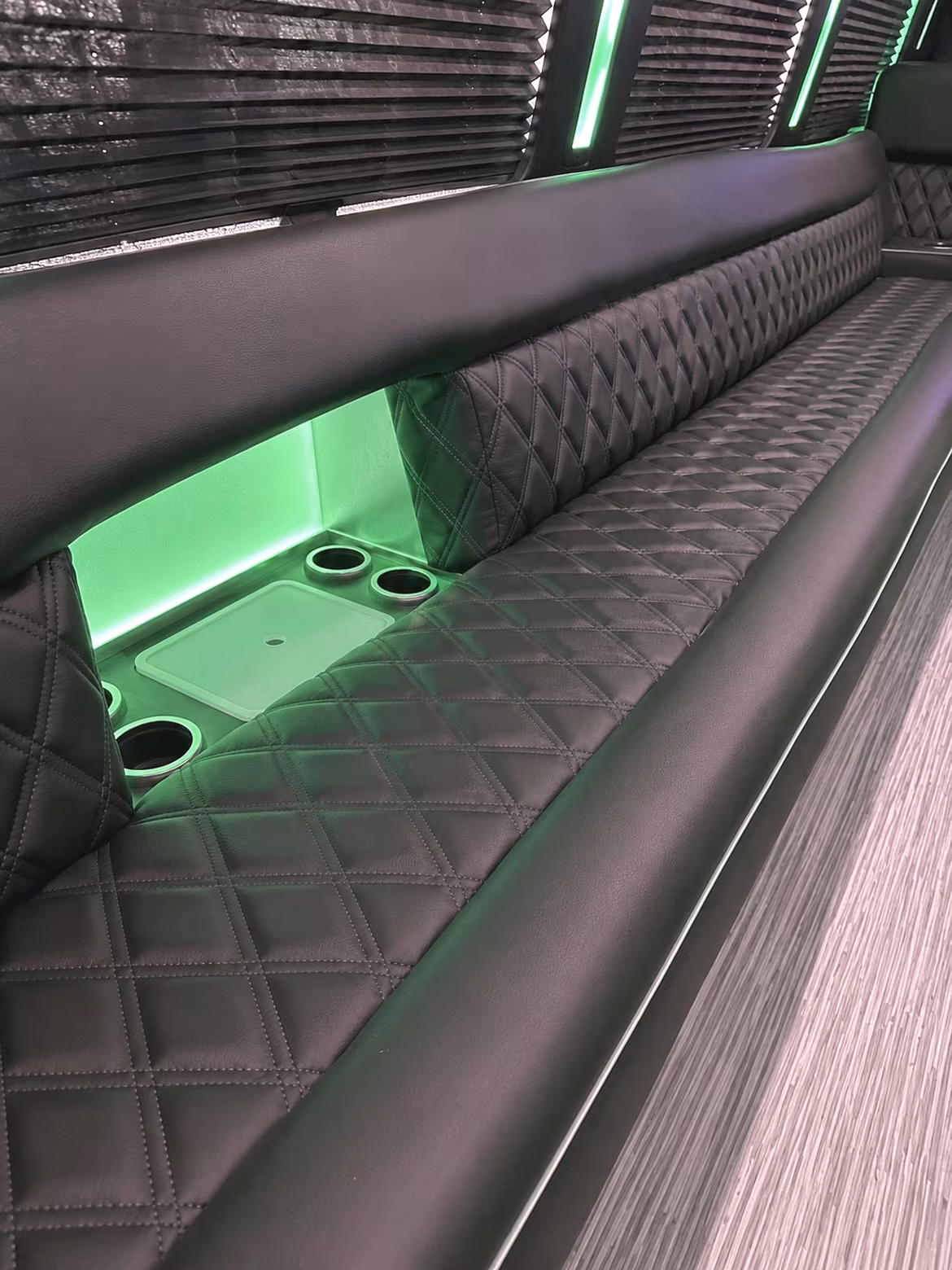 Oklahoma City Sporting Event Transportation party bus interior