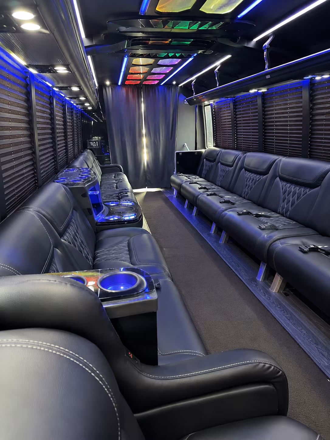 Oklahoma City Sporting Event Transportation party bus exterior